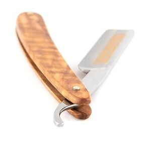 DOVO Inox Straight Razor with Olive Wood Handle 5/8", 10 g