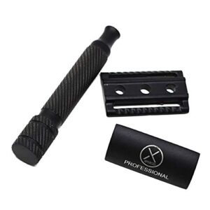 XPERSIS PRO Safety Razor For Men Double Edge Real Hand Crafted German Steel Black