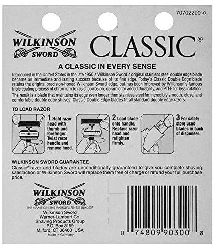 10 Wilkinson Sword Double Edge Safety Razor Blades