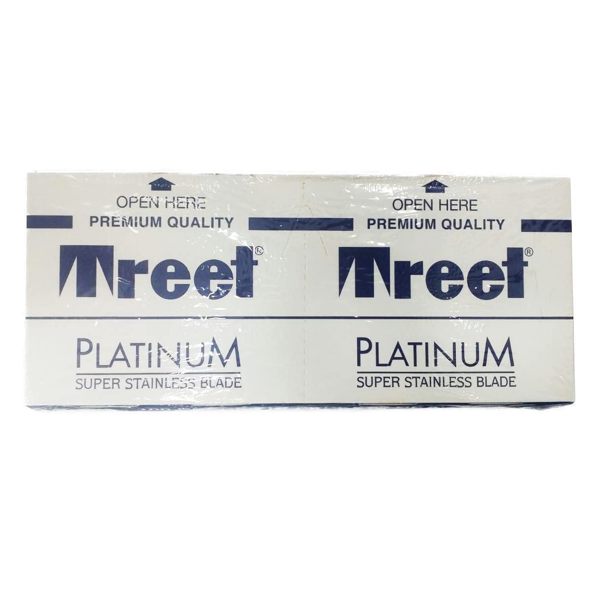 Treet Platinum Super Stainless Double Edge Razor Blades, (100 Blades)