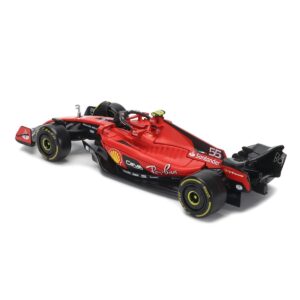 HTLNUZD Bburago 2023 1/43 SF23#55 Racing Model Car for F1 Scuderia Ferrari 1:43 SF23#55 Sainz Alloy Car Die Cast Car Model Adult Collection Gift (SF23#55 Color Box Version)