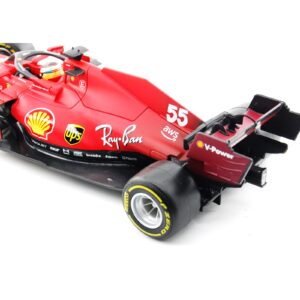 XTD Bburago 1:43 Ferrari #16 Leclerc 2022 F1 Scuderia Ferrari F1-75 #55 Sainz Alloy Luxury Vehicle Diecast Cars Model Toy Collection Gift (2022 F1-75 #16 Acrylic Box)Red