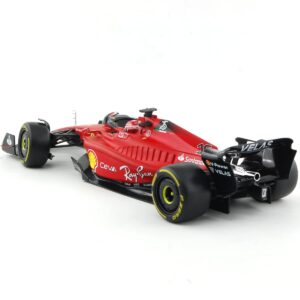 XTD Bburago 1:43 Ferrari #16 Leclerc 2022 F1 Scuderia Ferrari F1-75 #55 Sainz Alloy Luxury Vehicle Diecast Cars Model Toy Collection Gift (2022 F1-75 #16 Acrylic Box)Red