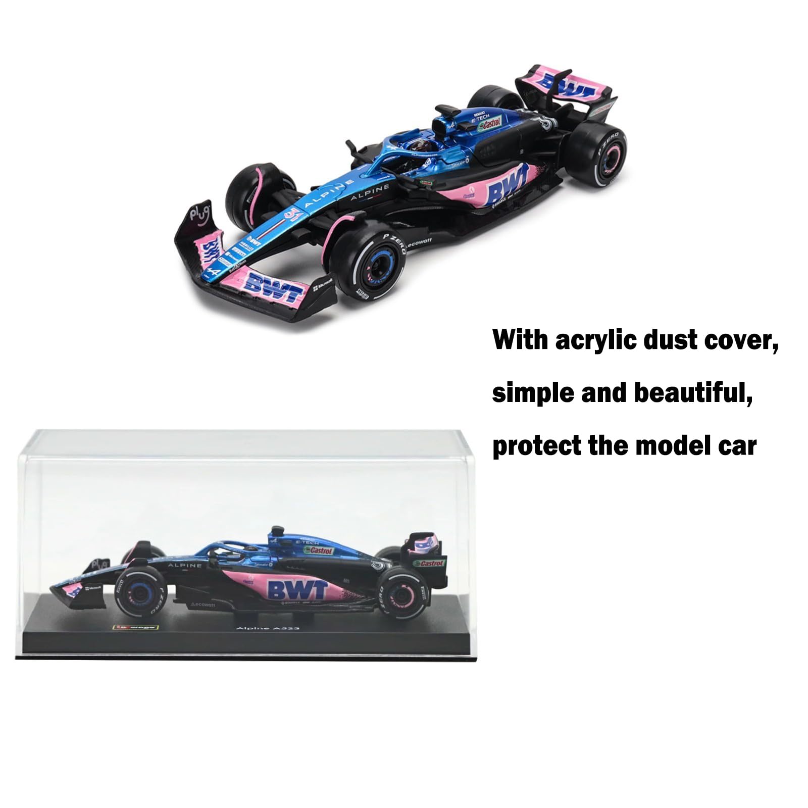 HTLNUZD Bburago 2023 1/43 F1 Team A523#31 E.Ocon Alloy Racing Car Model for BWT-Alpine Die Cast Adult Collection Cars Gift (A523#31 Hardbound version)