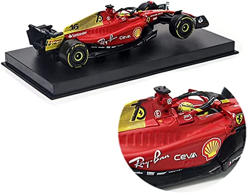XTD Bburago 1:43 2022 F1 F1-75 75th Anniversary #16 Charles Leclerc F1-75#55 Carlos Sainz Alloy Luxury Vehicle Diecast Cars Model Toy Collection Gift (F1-75 75th #16 Hardcover)