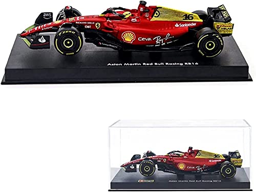 XTD Bburago 1:43 2022 F1 F1-75 75th Anniversary #16 Charles Leclerc F1-75#55 Carlos Sainz Alloy Luxury Vehicle Diecast Cars Model Toy Collection Gift (F1-75 75th #16 Hardcover)