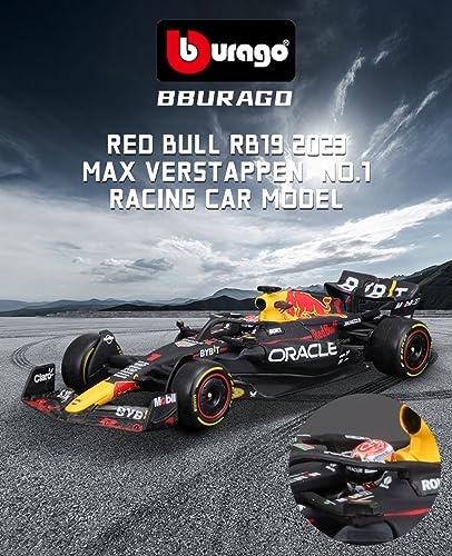 JODIYAAH Bburago 1:43 2023 F1 Red Bull RB19 1# Max Verstappen Ferrari Mercedes Formula Racing Alloy Car Diecast Model (RB19 1#)