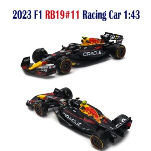 HTLNUZD Bburago 1:43 2023 New F1RB19#11 F1Champion Racing Formula Alloy Car Perez 1/43 RB19 No.11 for Red Bull Team for Red Bull Die cast Model Car Collection Gift