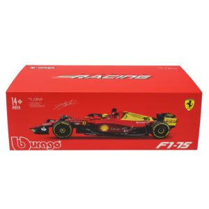 XTD Bburago 1:24 2022 F1 F1-75 75th Anniversary F1-75 75th #55 Carlos Sainz Alloy Luxury Vehicle Diecast Cars Model Collection Gift (1/24 F1-75 75th #55)