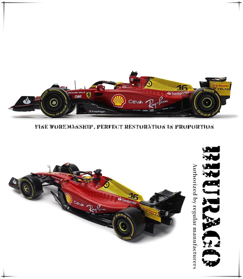 XTD Bburago 1:24 2022 F1 F1-75 75th Anniversary F1-75 75th #55 Carlos Sainz Alloy Luxury Vehicle Diecast Cars Model Collection Gift (1/24 F1-75 75th #55)