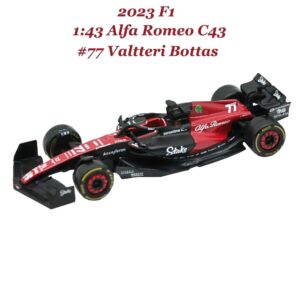 JODIYAAH 1/43 Bburago Alfa Romeo F1 Team Stake 2023 C43 24# Zhou Guanyu F1 C43 77# Alloy Car Die Cast Model Collection Gift (C43 77#)