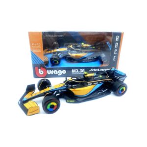 HTLNUZD Bburago 1:43 2022 F1 MCL36#4 Lando Norris F1 Racing 1/43 MCL36#4 Formula One Alloy Luxury Die Cast Collection Vehicles Model Gift