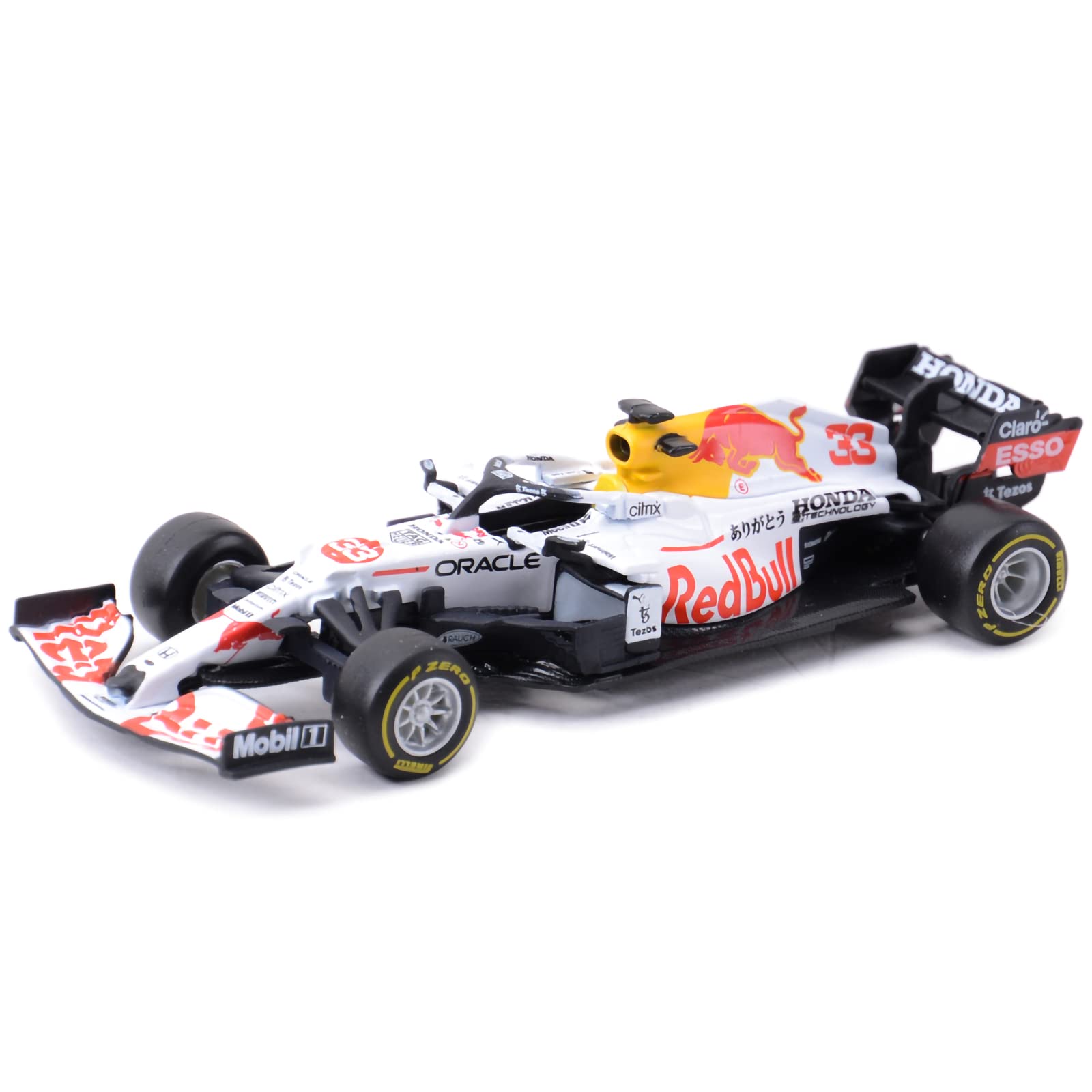 Xiangtat 1:43 Racing F1 2021 Rb16b #33 Verstappen or #11 Perez Die-Cast Vehicles Collectible Model Racing Car (RB16B #33 White)