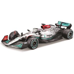 Xiangtat Bburago 1:43 2022 F1 AMG W13 NO. #44 Lewis Hamilton Alloy Toy Car Model Super Formula Die Cast Model (2022 W13#44 W/Helmet)