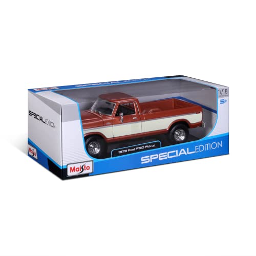 Maisto - 1/18 Scale Model Compatible with Ford Replica Miniature Model Classic Vintage Collectible F150 Pick-up 1979 (Blue)