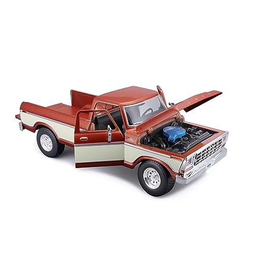 Maisto - 1/18 Scale Model Compatible with Ford Replica Miniature Model Classic Vintage Collectible F150 Pick-up 1979 (Blue)