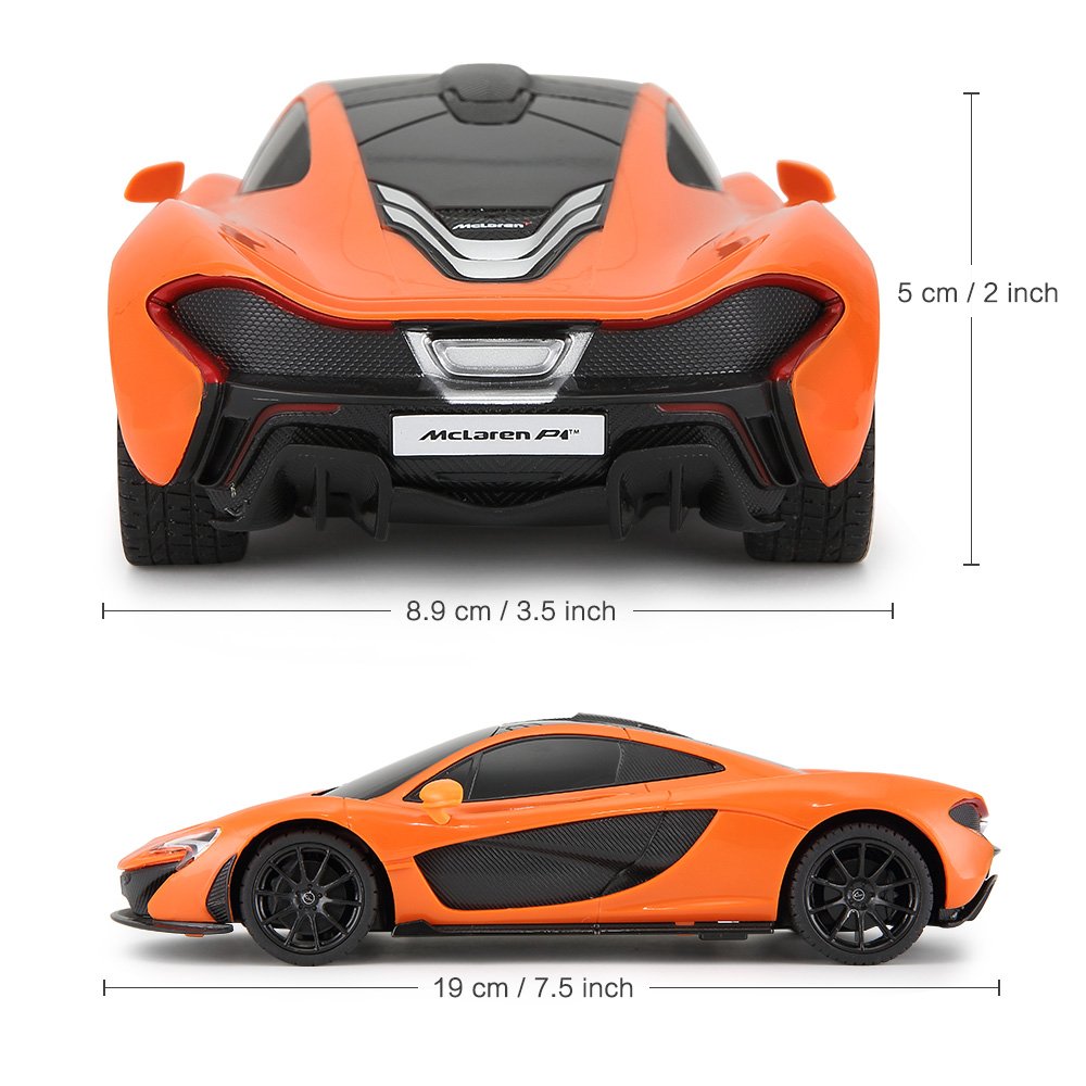 RASTAR RC Car | 1:24 Scale McLaren P1 Remote Control Toy Car, R/C Model Vehicle for Kids – Orange