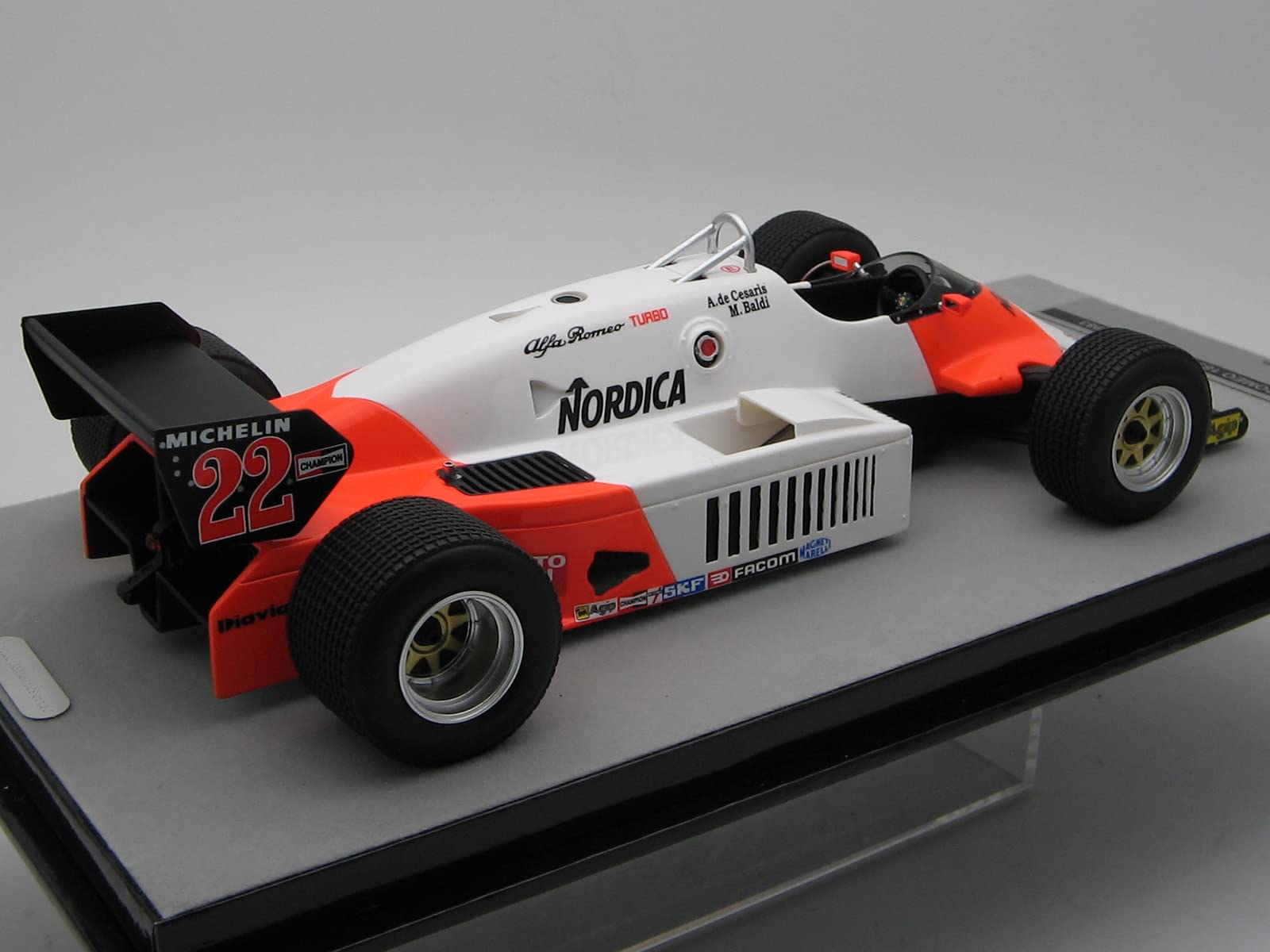 TECNOMODEL 183T #22 Andrea De Cesaris 2nd Place Formula One F1 German GP (1983) "Mythos Series Limited Edition to 130 Pieces Worldwide 1/18 Model Car TM18-230A