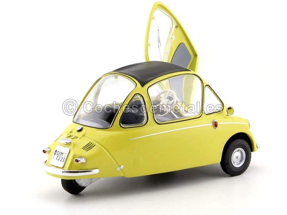 Oxford Diecast Heinkel Trojan LHD Bubble Car Yellow 1/18 Diecast Model Car 18HE003