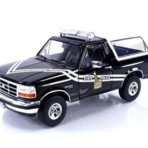 Greenlight 1996 Ford Bronco Black and White Idaho State Police Artisan Collection 1/18 Diecast Model Car