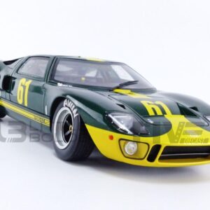 solido S1803004 Ford GT40 Mk.1 Collectible Miniature Car, Green and Yellow, 1:18 Scale