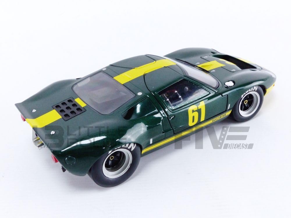 solido S1803004 Ford GT40 Mk.1 Collectible Miniature Car, Green and Yellow, 1:18 Scale