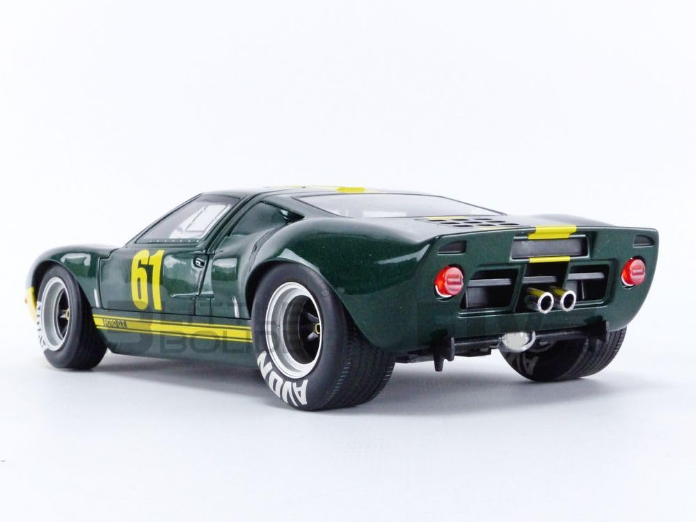 solido S1803004 Ford GT40 Mk.1 Collectible Miniature Car, Green and Yellow, 1:18 Scale