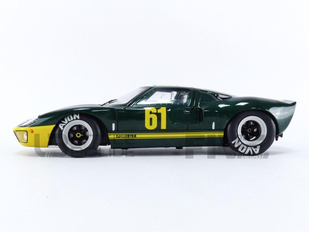 solido S1803004 Ford GT40 Mk.1 Collectible Miniature Car, Green and Yellow, 1:18 Scale