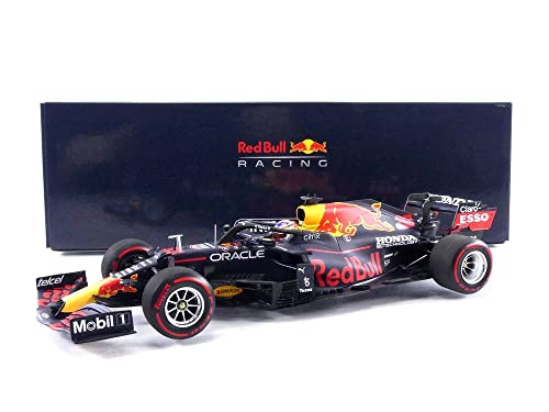 Minichamps 110211433 1:18 Red Bull Racing Honda RB16B-Max Verstappen-Winner Dutch GP 2021 Collectible Miniature Car, Multicoloured