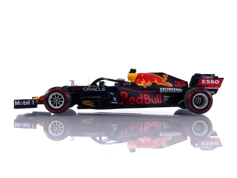 Minichamps 110211433 1:18 Red Bull Racing Honda RB16B-Max Verstappen-Winner Dutch GP 2021 Collectible Miniature Car, Multicoloured