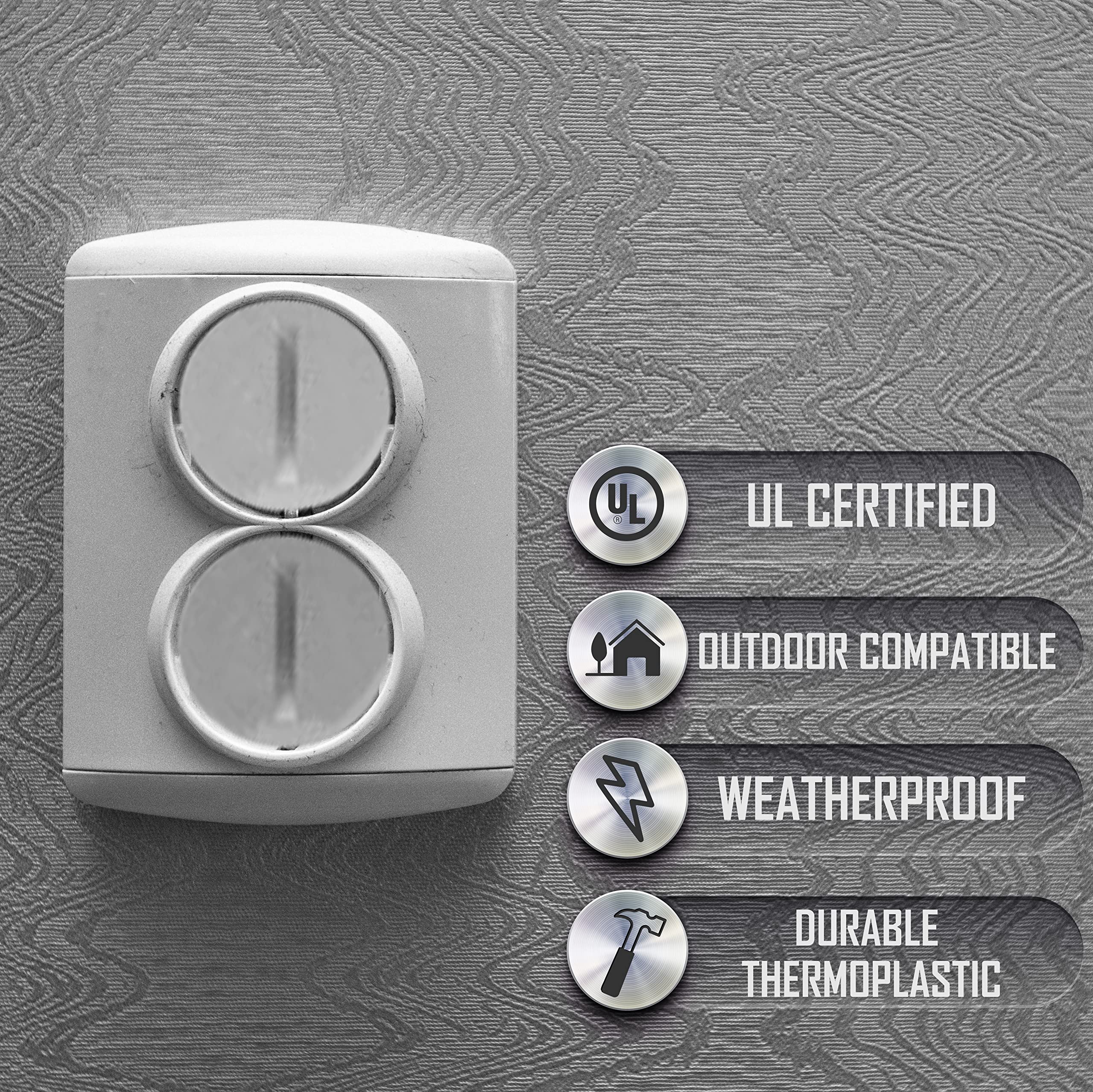 BELL PCP47550WH Weatherproof Nonmetallic Closure Plug Assortment 1/2 in and Two 3/4 in, 4-Pack, White