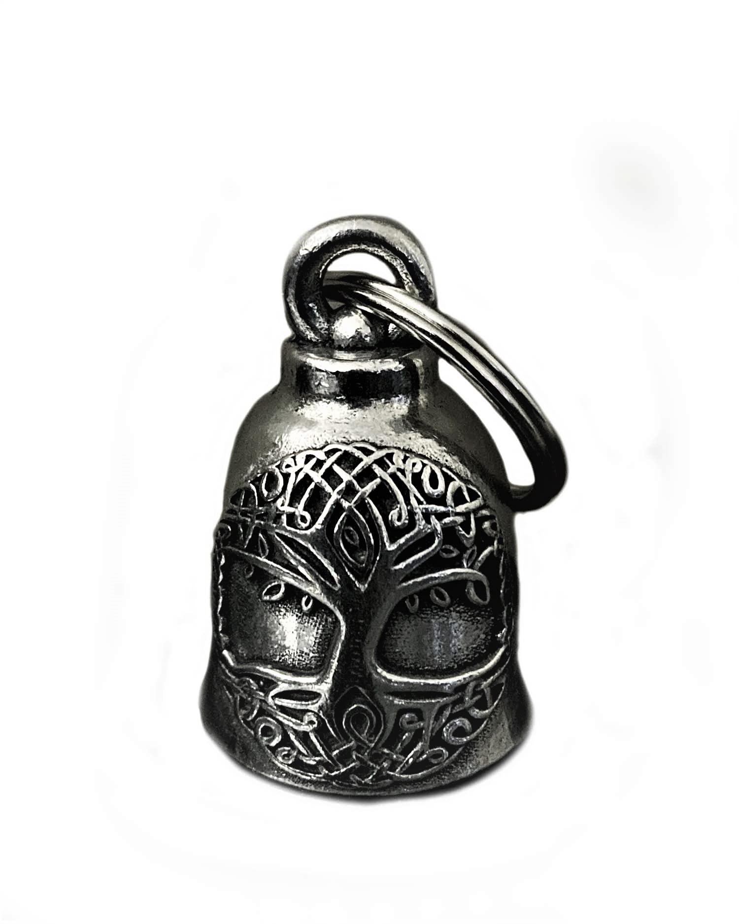 Bravo Bells Celtic Tree of Life Yggdrasil Bell - Biker Ride Bell Accessory or Key Chain for Good Luck on the Road - Made in the USA