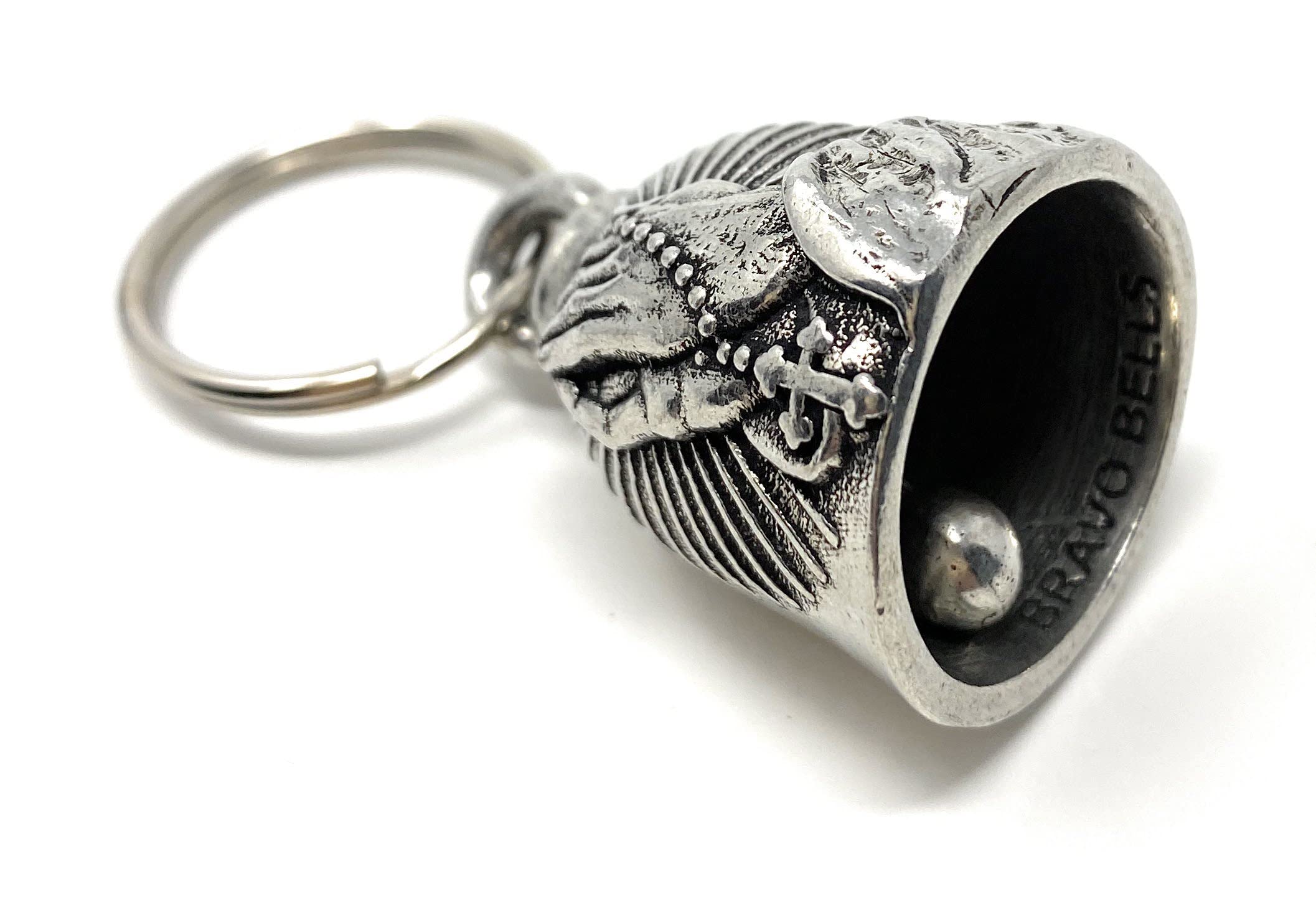 Bravo Bells Pray Hands Bell - Biker Bell Accessory or Key Chain for Good Luck on The Road