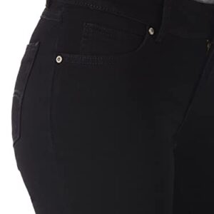 Wrangler Women's Western Mid Rise Stretch Boot Cut Jean, Black, 5W x 34L