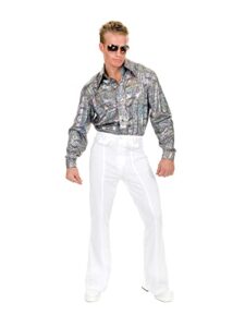 charades men disco pant costume bottoms, white, 38 us