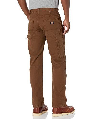 Dickies Men's Relaxed Straight Fit Lightweight Duck Carpenter Jean, Timber, 36W x 34L