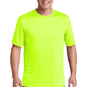 Hanes 4 oz. Cool Dri T-Shirt, Large, SAFETY GREEN