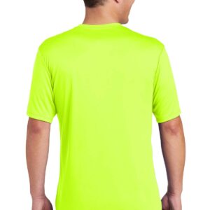 Hanes 4 oz. Cool Dri T-Shirt, Large, SAFETY GREEN