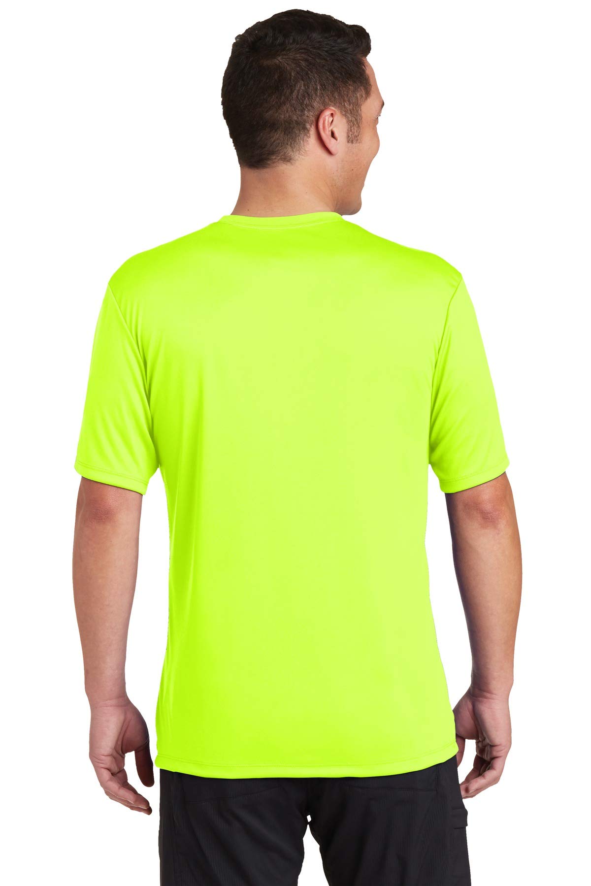 Hanes 4 oz. Cool Dri T-Shirt, Large, SAFETY GREEN