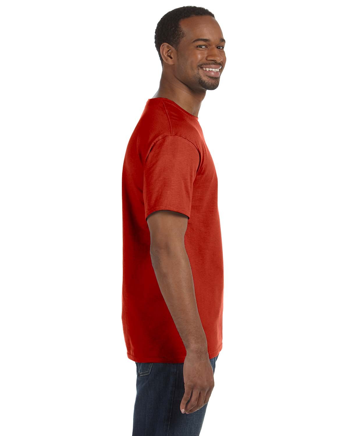 Hanes Tagless Men`s T-Shirt Deep Red