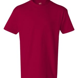 Hanes boys Cotton T-Shirt(5450)-Deep Red-XS