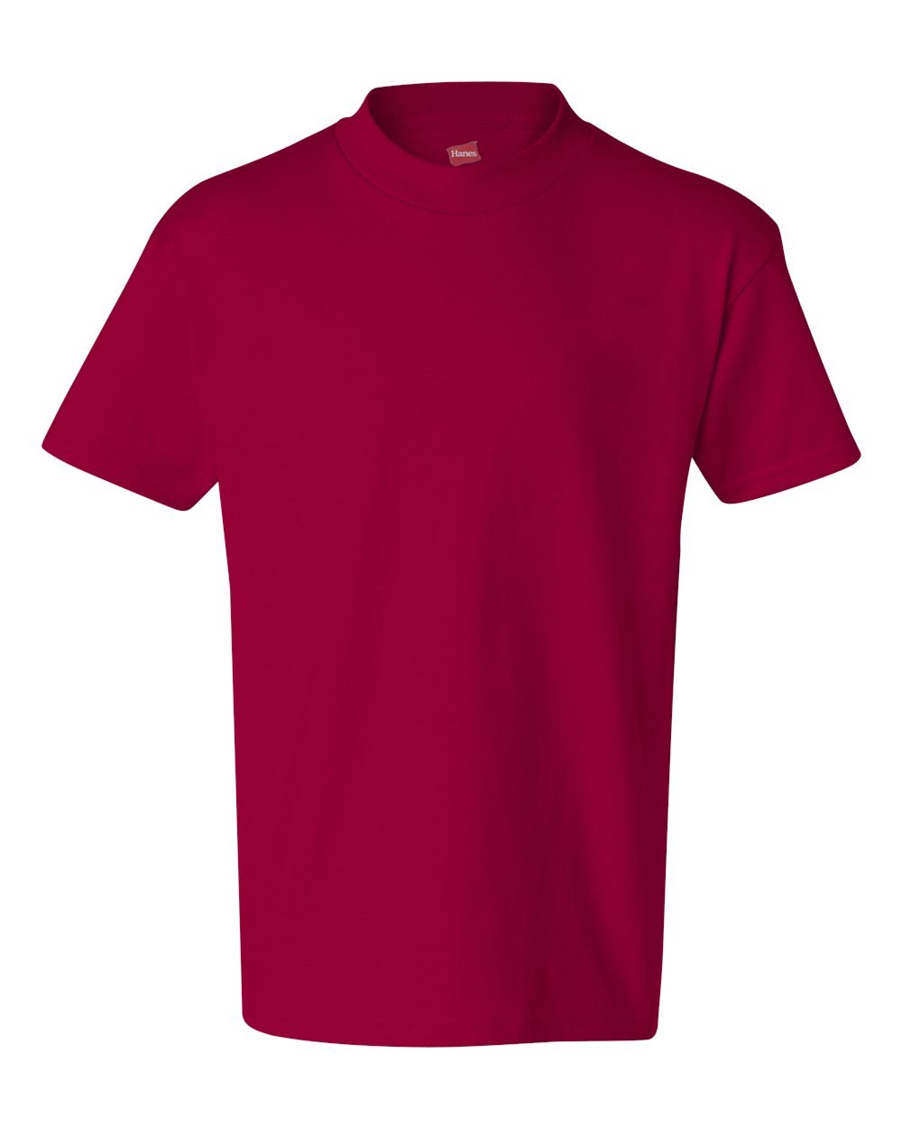 Hanes boys Cotton T-Shirt(5450)-Deep Red-XS