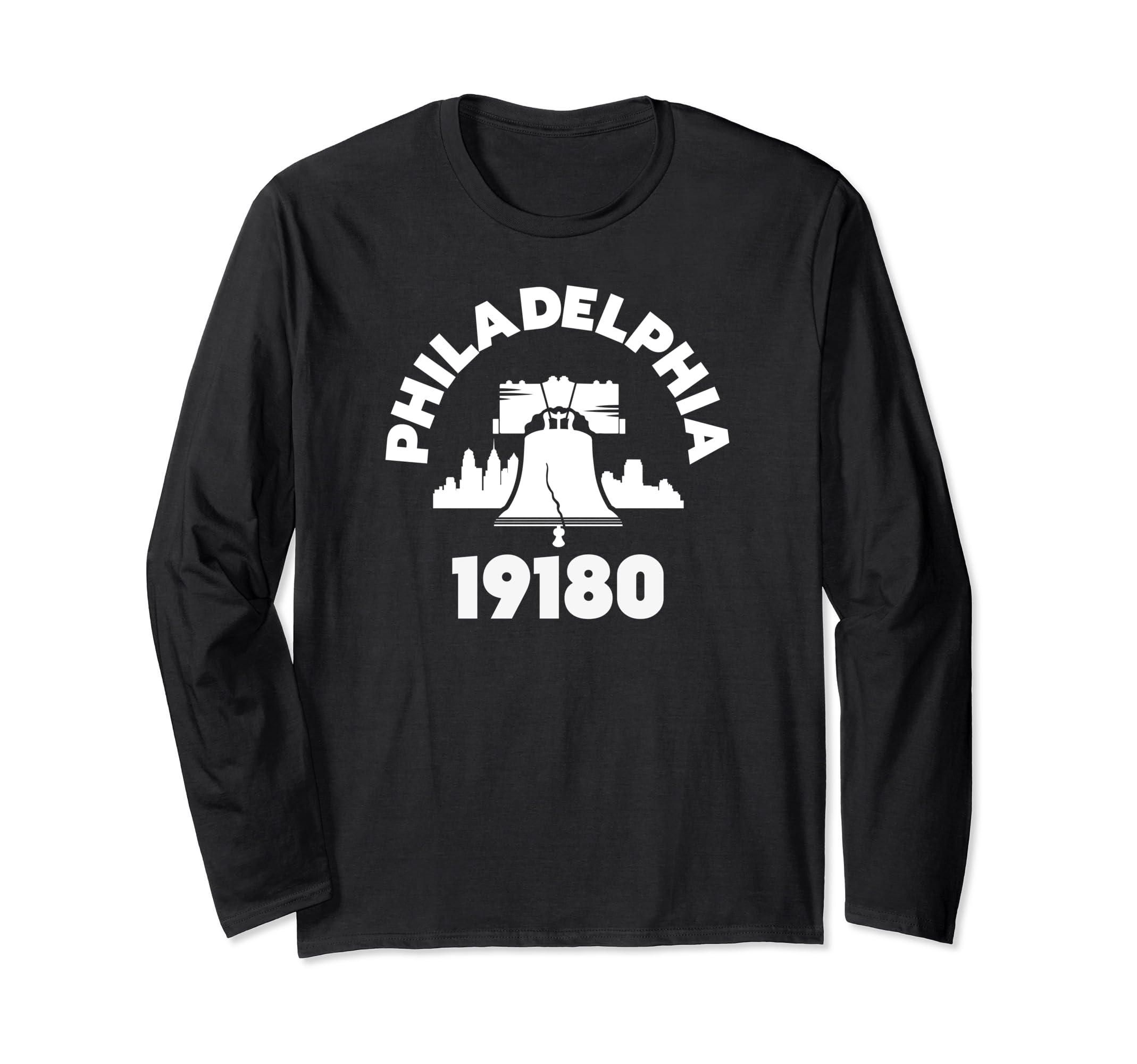 Philly Neighborhood 19180 Zip Code Philadelphia Liberty Bell Long Sleeve T-Shirt