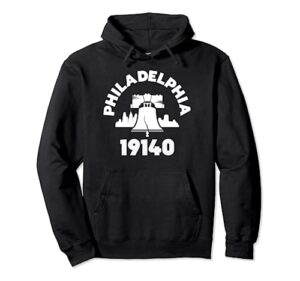 philly neighborhood 19140 zip code philadelphia liberty bell pullover hoodie