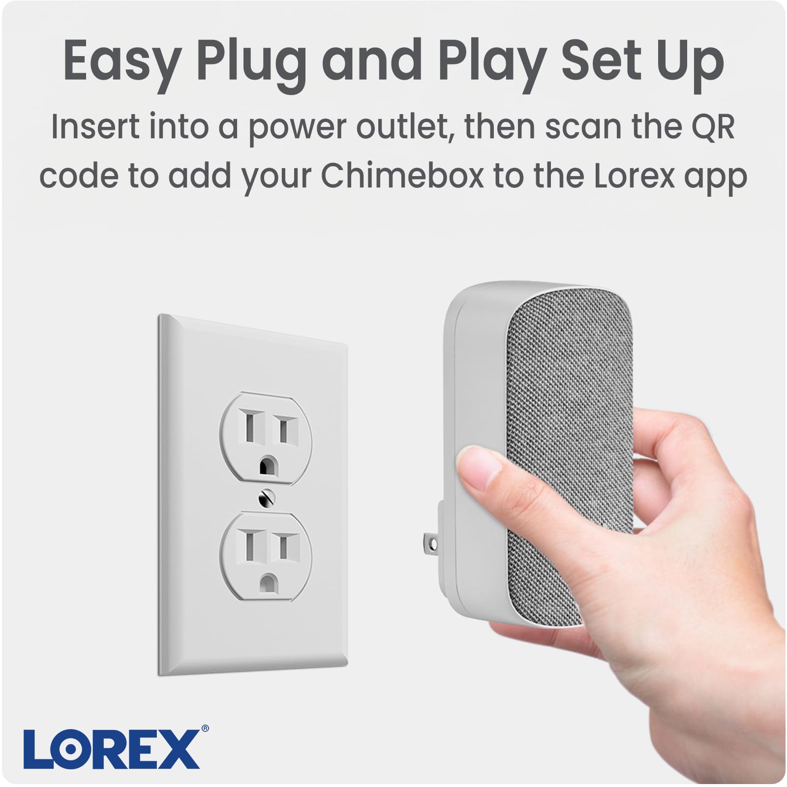 Lorex Video Doorbell and Home Security System Chime Add-On – Easy Plug-and-Play Installation, Customizable Digital Door Bell Chime, Seamless Integration with Lorex Security Video Doorbells