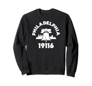 philly neighborhood 19116 zip code philadelphia liberty bell sweatshirt