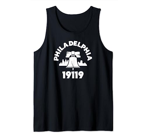 Philly Neighborhood 19119 Zip Code Philadelphia Liberty Bell Tank Top