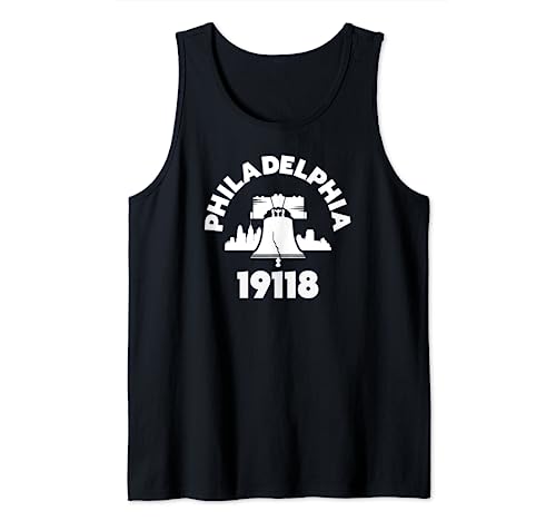 Philly Neighborhood 19118 Zip Code Philadelphia Liberty Bell Tank Top