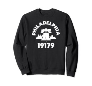 philly neighborhood 19179 zip code philadelphia liberty bell sweatshirt