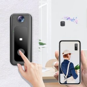 Doorbell Wireless Video Doorbell Wireless Door Bells for Homes with Night Vision, Two-Way Voice, 130° Viewing Angle, Visual Intercom, 2.4GHz, Home Security System Cool Stuff